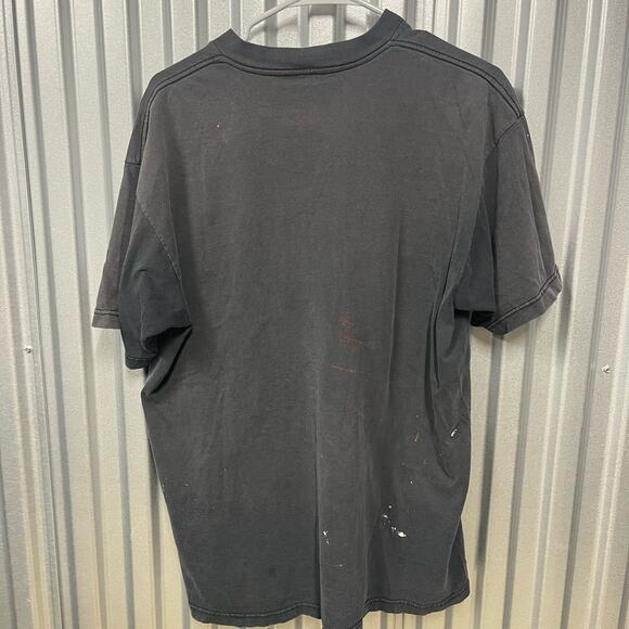 VTG 90's Dickies Black Faded Painted Pocket T Shirt Made in USA SZ XL - Picture 5 of 5
